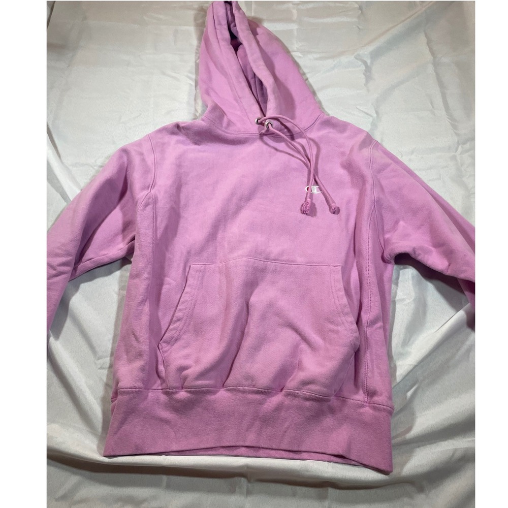 Champion Reverse Weave Hoodie Womens Small Pink GF68 Pullover Sweatshirt Cozy